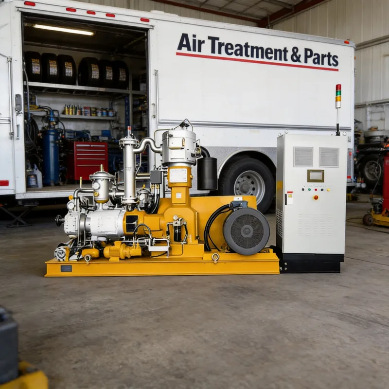 185 CFM Diesel Air Compressor: Mobile Tire Repair