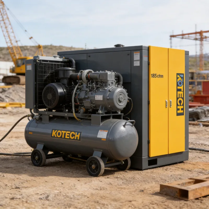 Best 185 CFM Diesel Air Compressors for Remote Sites