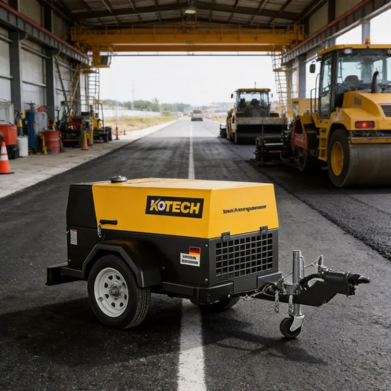 Trailer-Mounted Diesel Air Compressors for Road Work