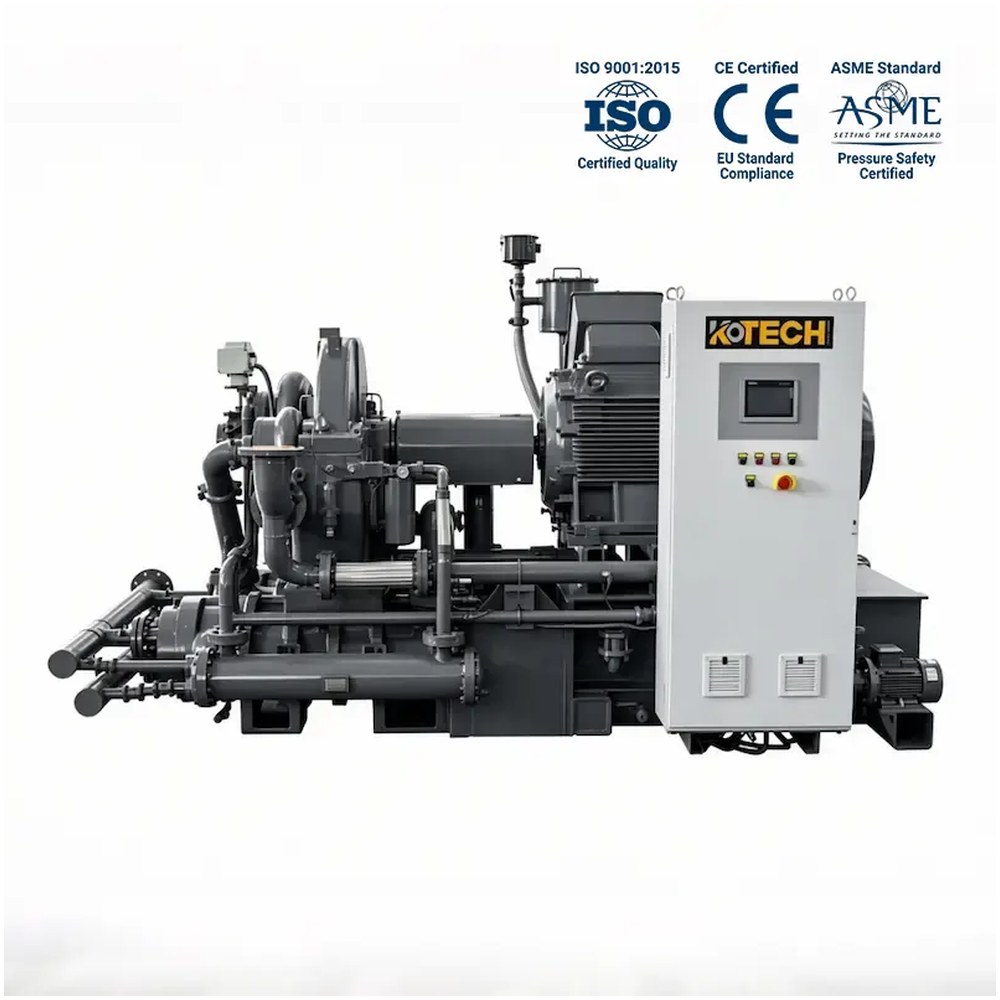 KOTECH oil-free centrifugal air compressor package supplying clean air in a solar PV module plant KOTECH oil-free centrifugal air compressor package supplying clean air in a solar PV module plant